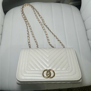Cream Purse with Gold Detailing